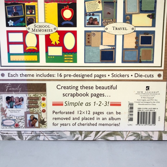 SCRAPBOOKING SIMPLE 1-2-3: Deluxe Scrapbooking Kit  12” x 12” pages. - Picture 9 of 17